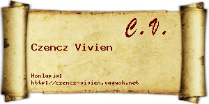 Czencz Vivien névjegykártya