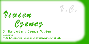 vivien czencz business card